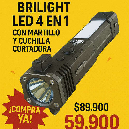 Brilight: Linterna LED 4 en 1