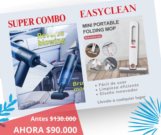 Combo EasyClean Aspiradora y Mop 4 en 1